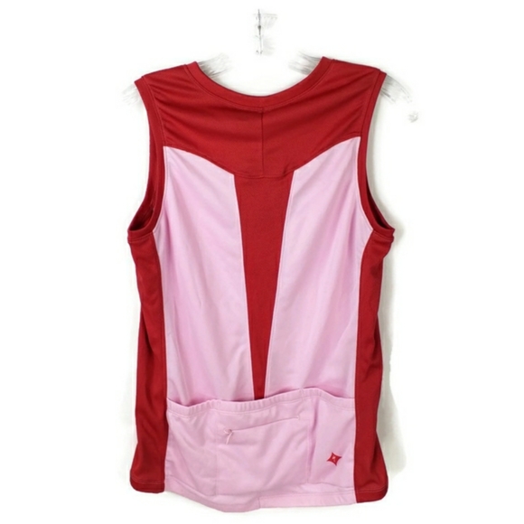 Specialized Cosa Jersey Pink Zip Front Sleeveless Cycling Shirt Womens Large - Picture 2 of 11
